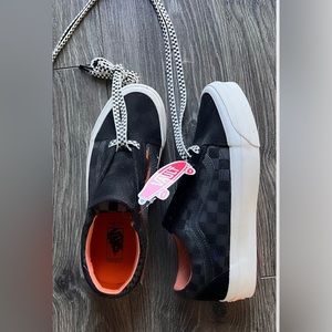Black and orange vans. Womens 7.5. NWT